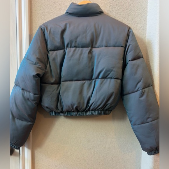 12th Tribe Iridescent Crop Puffer Jacket, size Small - Picture 6 of 8